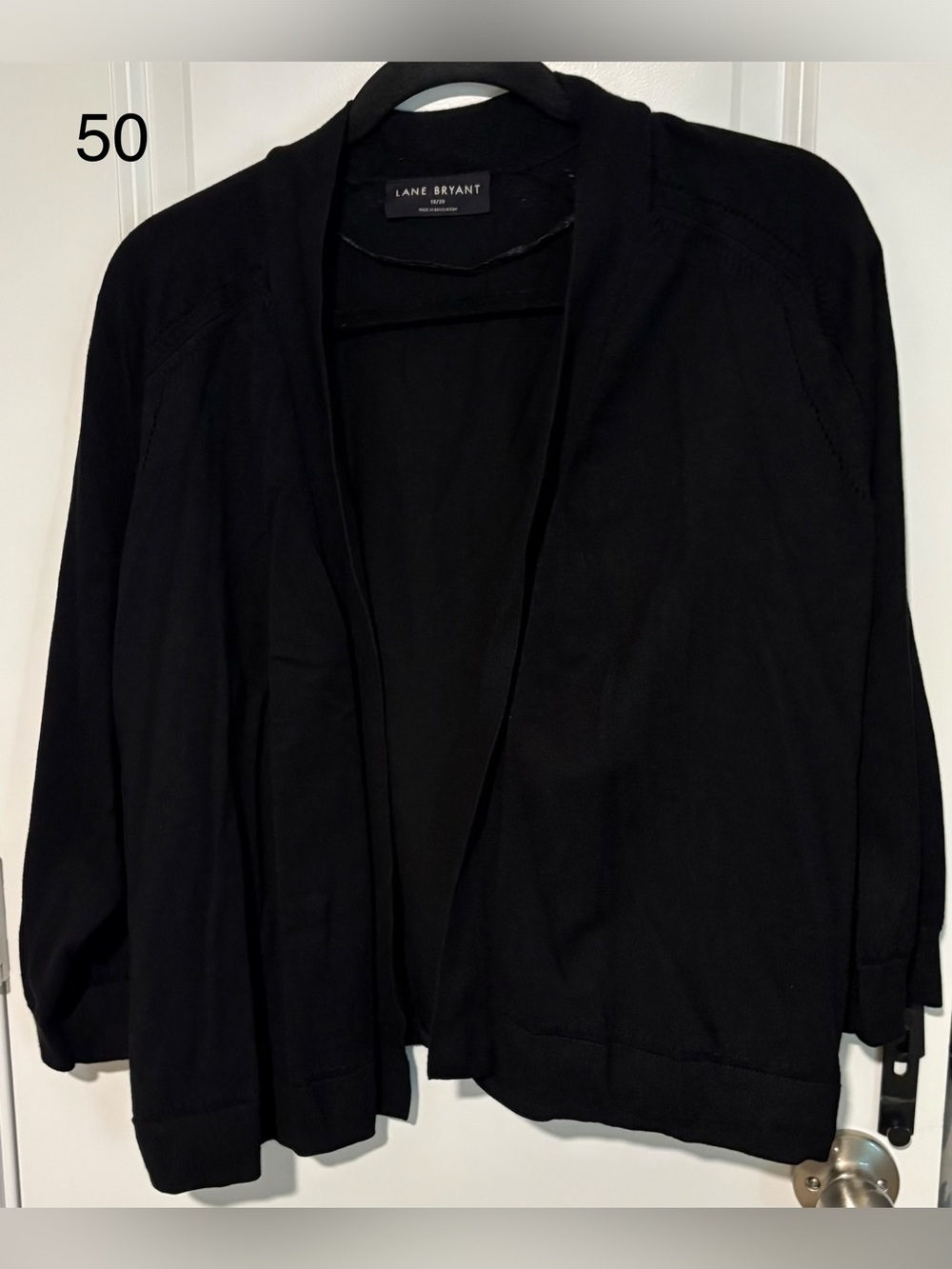 Lane Bryant Black Open-Front Sweater